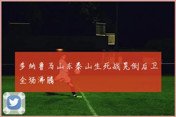 多纳鲁马山东泰山生死战晃倒后卫全场沸腾